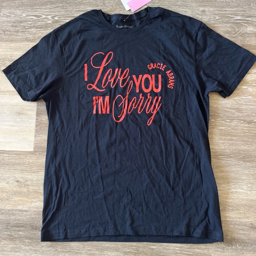 NWT Gracie Abrams Women’s Graphic T-Shirt Black Size L
